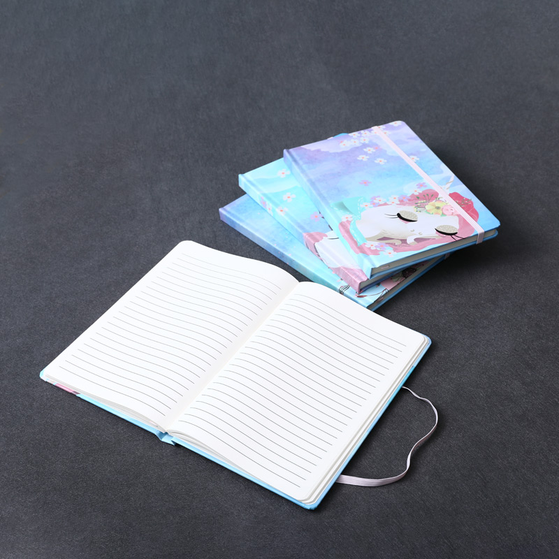 A5 paper based hardcover with elastic band SW39019