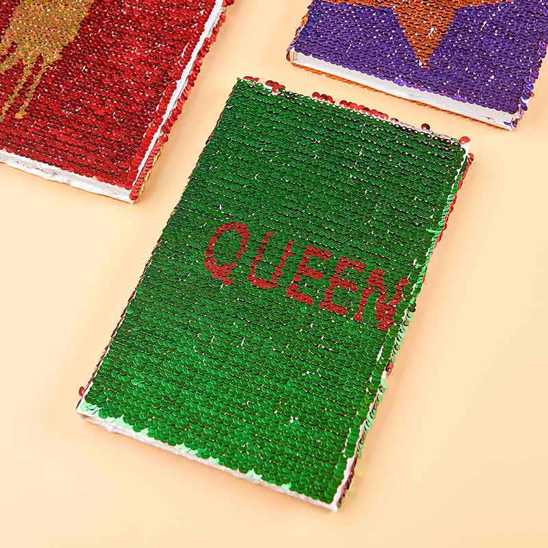 A5 sequins hardcover with design  Computerized embroidery notebook D-39029